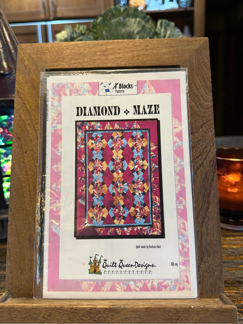 Diamond Maze Quilt Sewing Pattern Vintage DIY Pink Multi Quilt Queen Designs